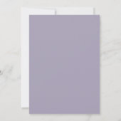 Lavendel Indigo Wilde Bloemen Bruiloft Kaart (Achterkant)