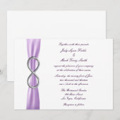 Lavendel Infinity bruiloft uitnodiging (Voorkant / Achterkant)