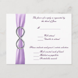 Lavendel Infinity Wedding Response Kaart