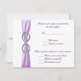 Lavendel Infinity Wedding Response Kaart