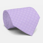 Lavendel Ingekeepte Diamant Stropdas (Opgerold)