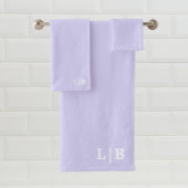 Lavendel Initialen badhanddoek set Bad Handdoek