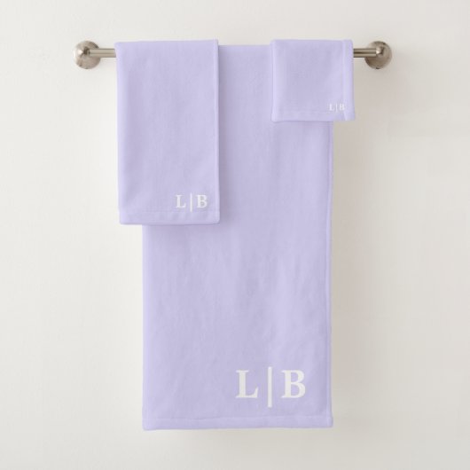 Lavendel Initialen badhanddoek set Bad Handdoek (Insitu)