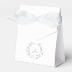 Lavendel Initialen bruiloft Bedankdoosjes