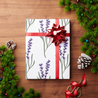 Lavendel inpakpapier wit patroon