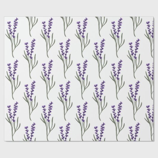 Lavendel inpakpapier wit patroon (Vlak)