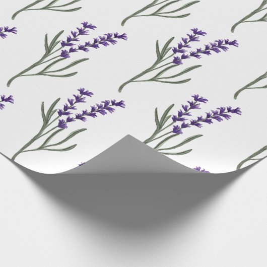 Lavendel inpakpapier wit patroon (Hoek)