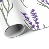 Lavendel inpakpapier wit patroon (Rol Hoek)