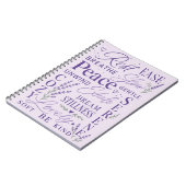 Lavendel Inspirerende Typografie Notitieboek (Linkerzijde)