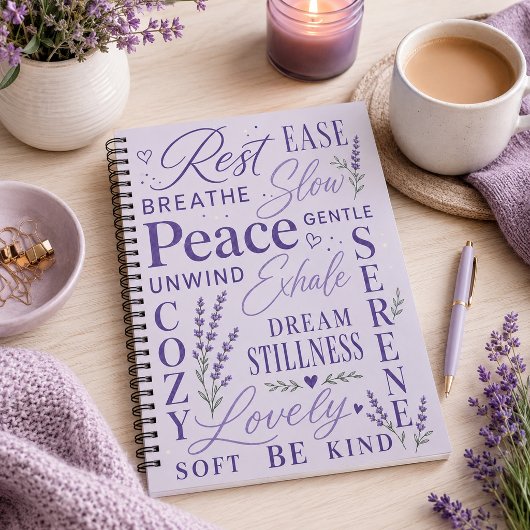 Lavendel Inspirerende Typografie Notitieboek