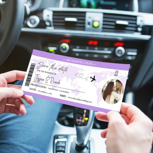 Lavendel Instapass Trouwticket Save The Date