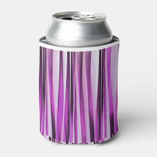Lavendel, Iris en Druiven Streeppatroon Blikjeskoeler (Blikje Voorkant)