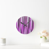 Lavendel, Iris en Druiven Streeppatroon Ronde Klok (Huis)