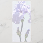 Lavendel Iris en Knoppen Menu (Achterkant)