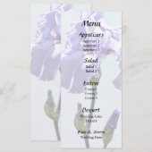 Lavendel Iris en Knoppen Menu (Voorkant / Achterkant)
