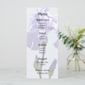Lavendel Iris en Knoppen Menu (Staand voorkant)