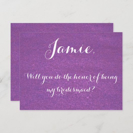 Lavendel is mijn bruidsmeisje uitnodiging briefkaart (Voorkant / Achterkant)