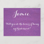 Lavendel is mijn bruidsmeisje uitnodiging briefkaart (Voorkant)