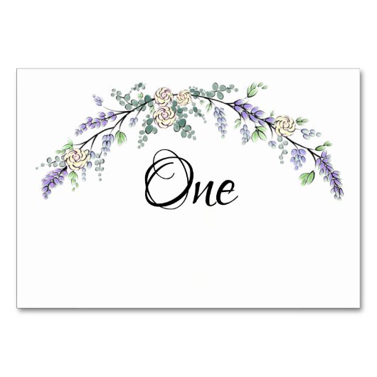 Lavendel Ivoor Roos en Eucalyptus Kaart (Voorkant)