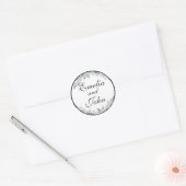 Lavendel Ivoor Roos en Eucalyptus Ronde Sticker (Envelop)
