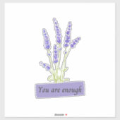 Lavendel Je bent genoeg motivatie Sticker (Vel)