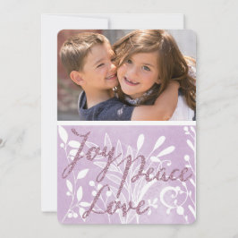 Lavendel Joy Peace Love Vakantie Fotokaart Feestdagenkaart