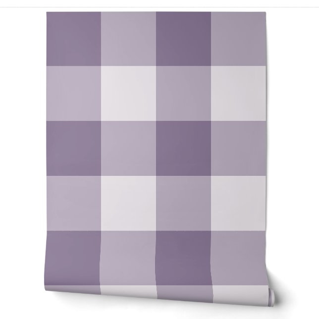 Lavendel Jumbo Geruite Gingham Behang (Afrollen)