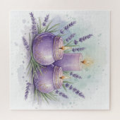 Lavendel Kaars - Ontspannend Legpuzzel (Horizontaal)