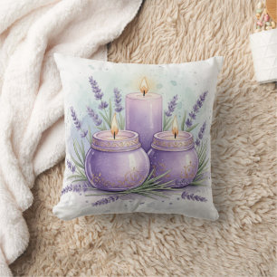Lavendel Kaars - Spa Kamer Decoratie Kussen