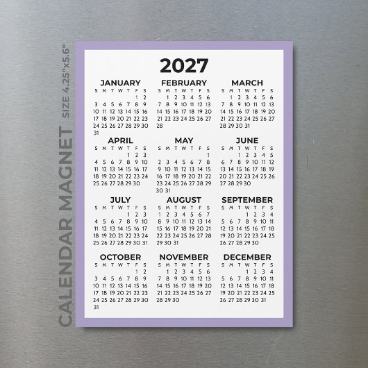 Lavendel Kalender 2027 Magnetisch