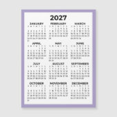 Lavendel Kalender 2027 Magnetisch (Voorkant)
