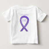 Lavendel Kanker Awareness Ribbon Art Custom TShirt (Achterkant)