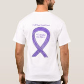 Lavendel Kanker Awareness Ribbon Art Custom TShirt (Achterkant)