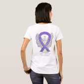 Lavendel Kankerbewustzijnslint Engel Kunst Shirt (Achterkant volledig)