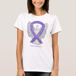 Lavendel Kankerbewustzijnslint Engel Kunst Shirt