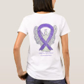 Lavendel Kankerbewustzijnslint Engel Kunst Shirt (Achterkant)