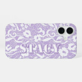 Lavendel Kant Bloem Naam iPhone Hoesje iPhone 16 Hoesje (Achterkant horizontaal)