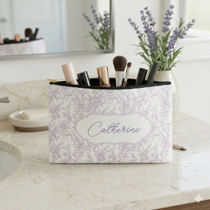 Lavendel Kant Patroon Naam Schrift Etui