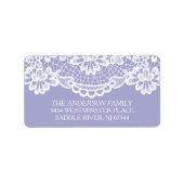 Lavendel kant retouradres etiket (Voorkant)