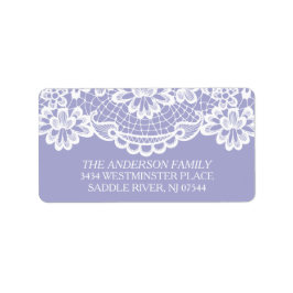Lavendel  kant retouradres etiket