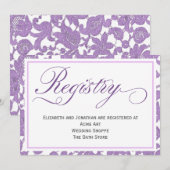 Lavendel Kant Trouwregister Bijlagekaart Kaart (Voorkant / Achterkant)