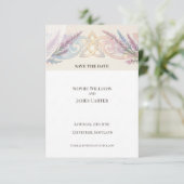 Lavendel Keltische Botanische Save the Date Kaart (Staand voorkant)