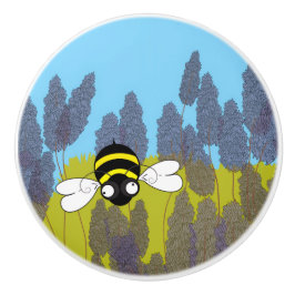 Lavendel keramische knop