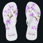 Lavendel kersenbloesems monogram teenslippers<br><div class="desc">Mooie en zoete kersenbloesem of sakura bloemen ontwerp perfect voor de lente,  zomer,  evenals voor bruid,  bruidsmeisjes,  moeder van de bruid,  moeder van de bruidegom,  bruidsmeisje,  geschenken van de bloem meisje,  en meer!</div>