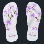 Lavendel kersenbloesems monogram teenslippers<br><div class="desc">Mooie en zoete kersenbloesem of sakura bloemen ontwerp perfect voor de lente,  zomer,  evenals voor bruid,  bruidsmeisjes,  moeder van de bruid,  moeder van de bruidegom,  bruidsmeisje,  geschenken van de bloem meisje,  en meer!</div>