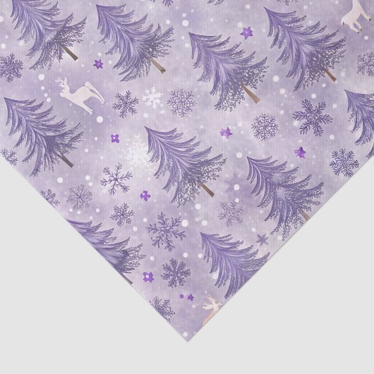 Lavendel Kerstwinter Tissuepapier (Detail)