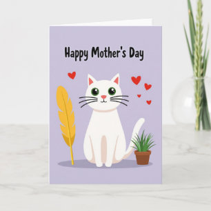 Lavendel Kitty Patroonkaart Kaart