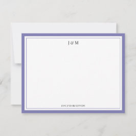 Lavendel Klassiek Maatwerk Koppel Initiaal Notitiekaartje