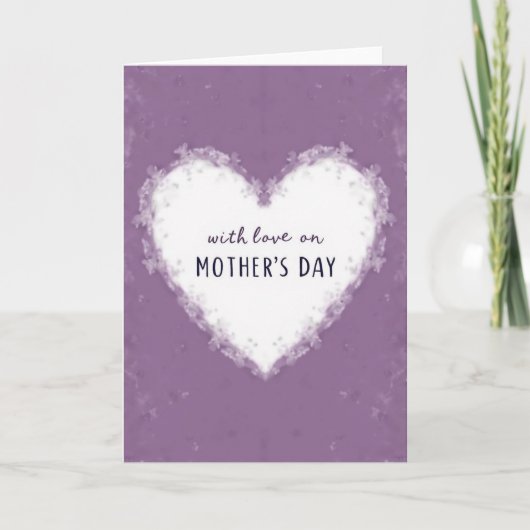 Lavendel Kleuren Moederdagkaart Kaart (Voorkant)