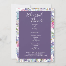 Lavendel kleurrijke wildflower groen repetitie kaart